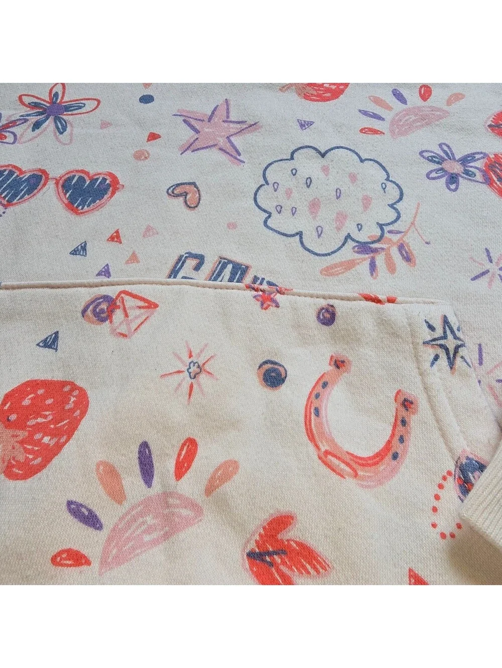 GAP Kids XL (12) Pink Graphic Hoodie Sweatshirt